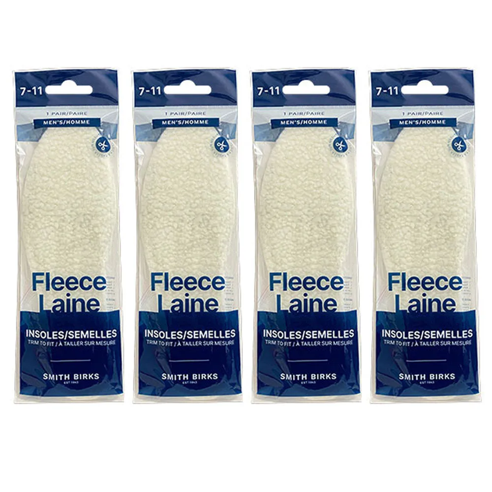 4 Pairs Men's Winter Warm Wool Insoles Pads Shoe Inserts Boot Thermal Comfort