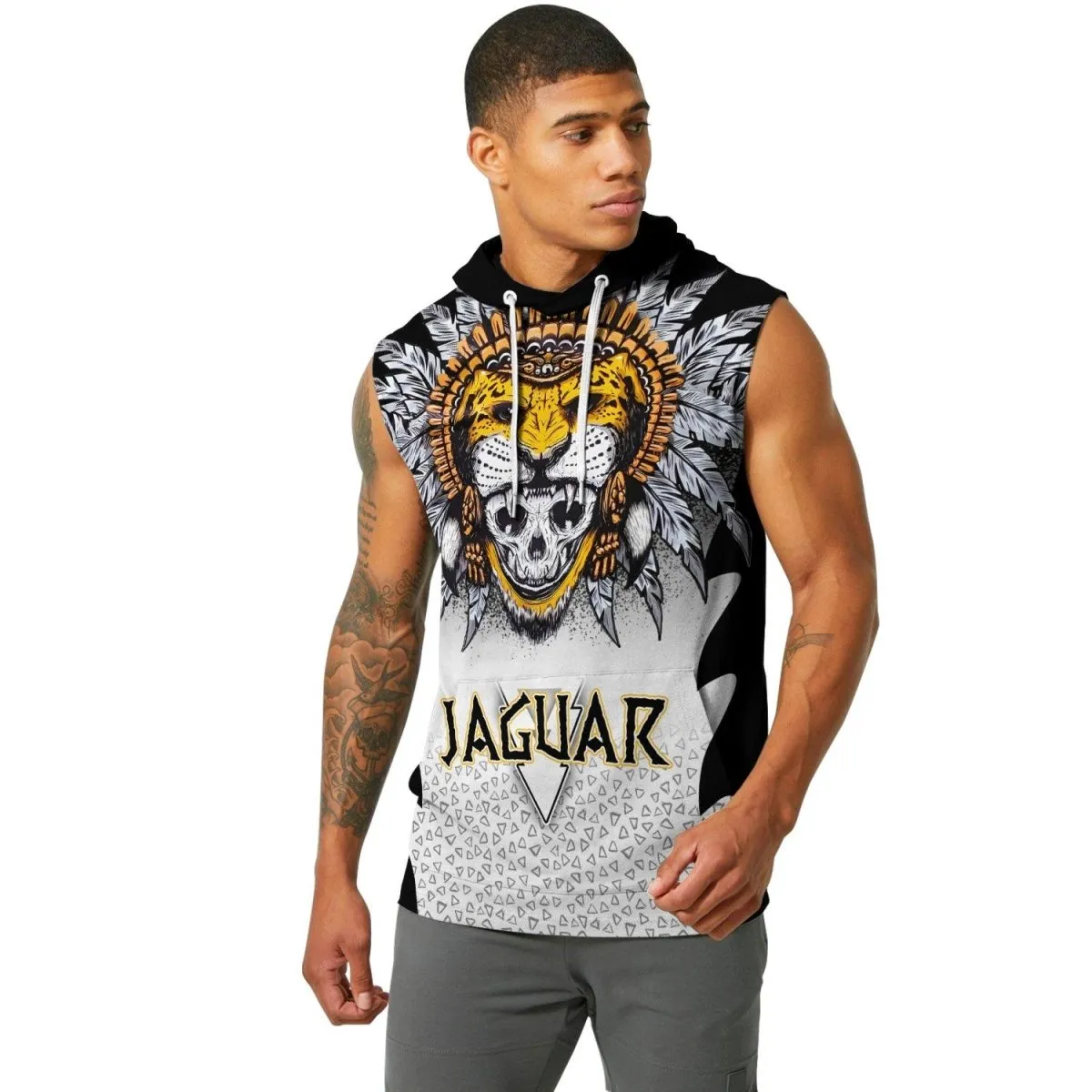 Aztec Warrior Sleeveless Pullover & Zip Hoodie