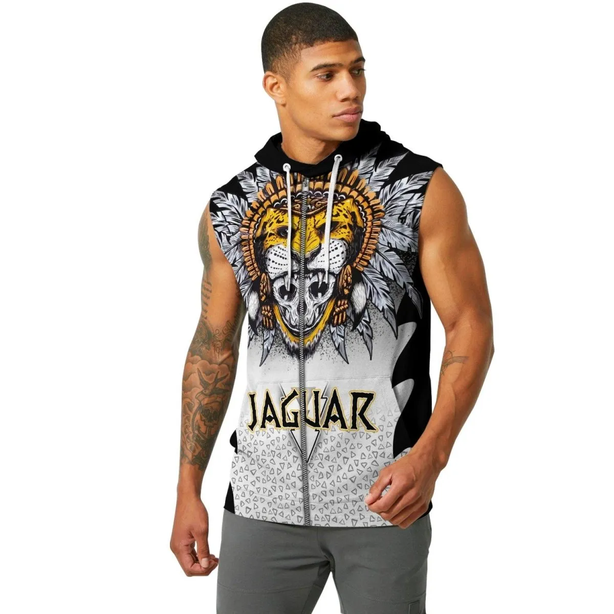 Aztec Warrior Sleeveless Pullover & Zip Hoodie