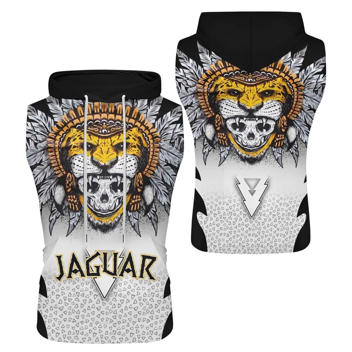 Aztec Warrior Sleeveless Pullover & Zip Hoodie