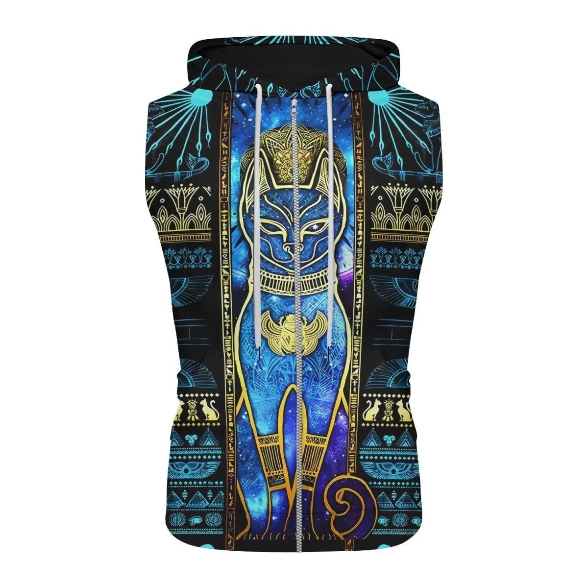 Bastet Galaxy Sleeveless Pullover & Zip Hoodie