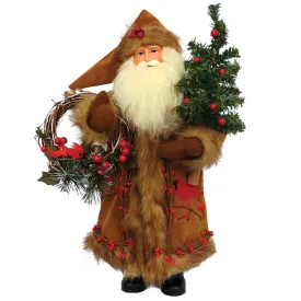 Cardinal and Berries - 15" Santa