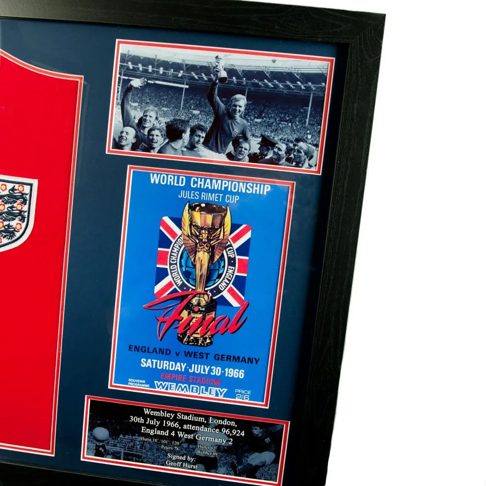 England Fa Sir Geoff Hurst Signed Shirt (Framed)