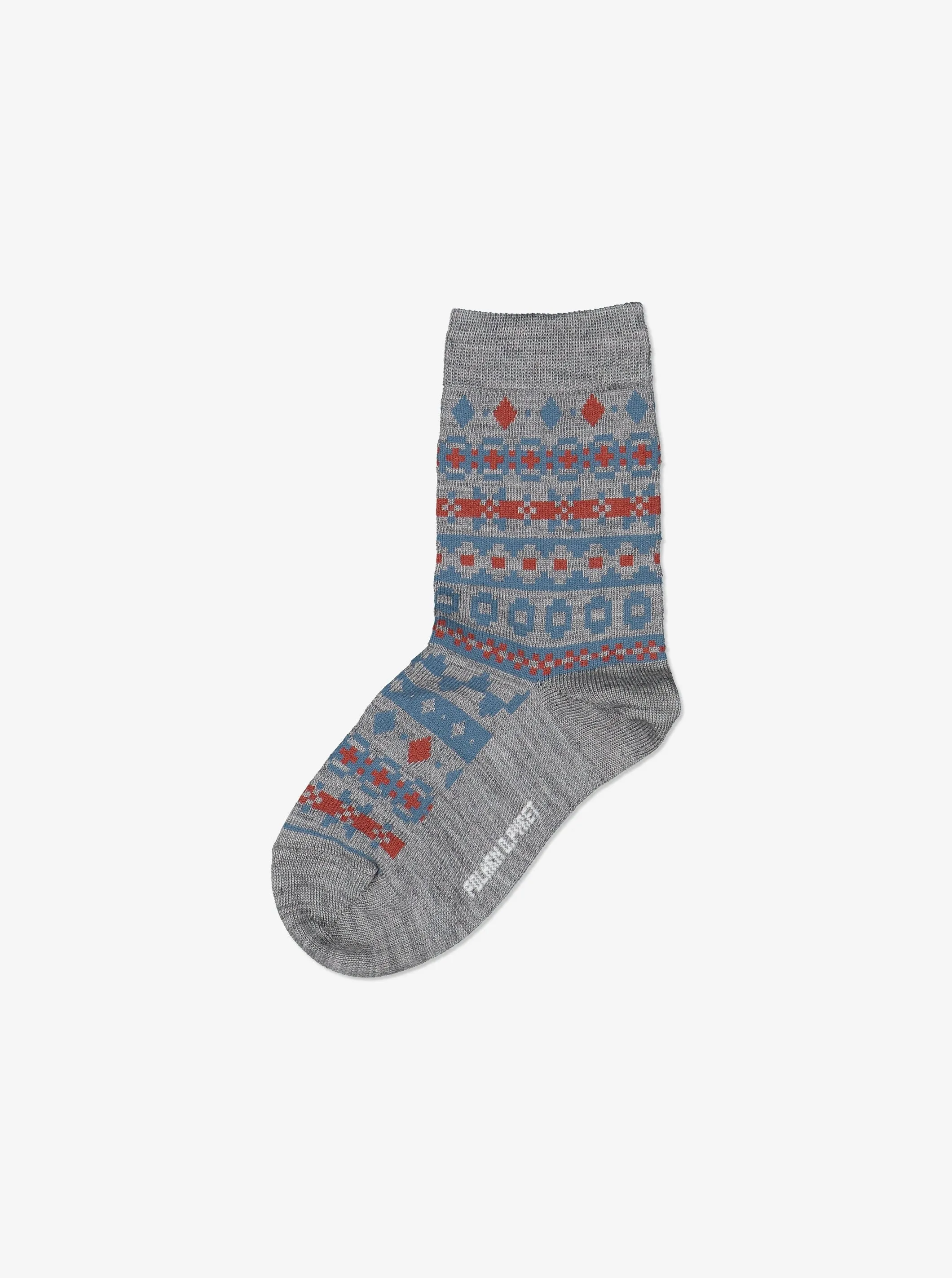 Fairisle Merino Wool Kids Socks