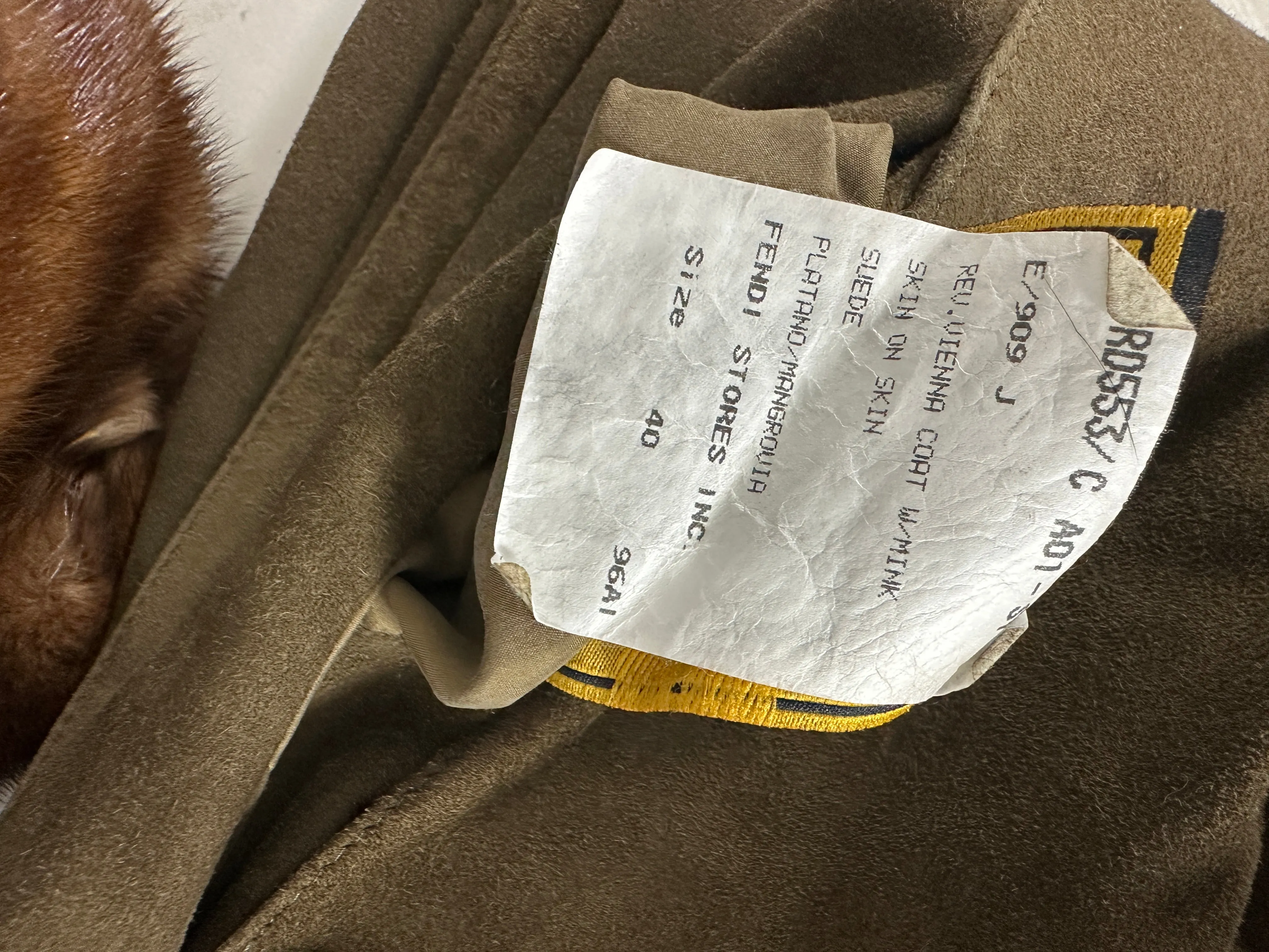 Fendi Vintage 1980's Suede Mink Fur Belted Coat - S / M / L