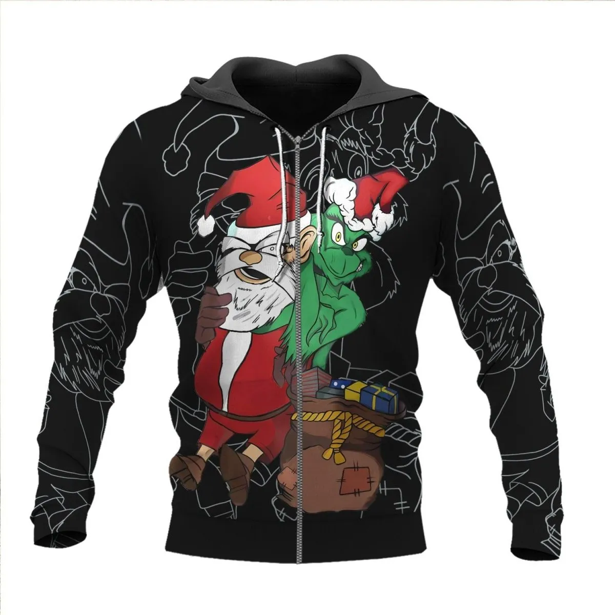 Grinch Christmas Pullover & Zip Hoodie