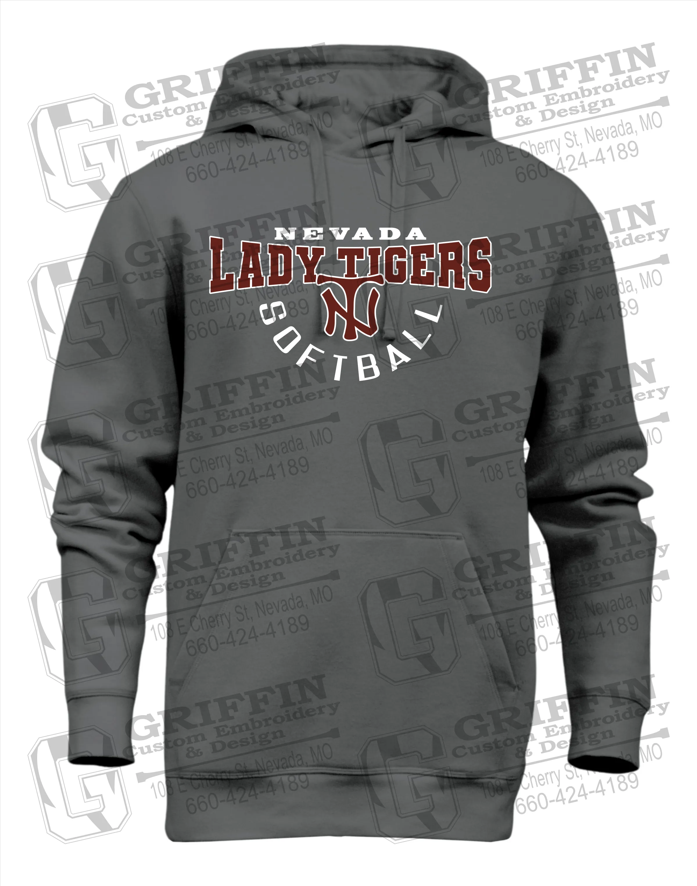 Heavyweight Fleece Hoodie - Softball - Nevada Tigers 23-U
