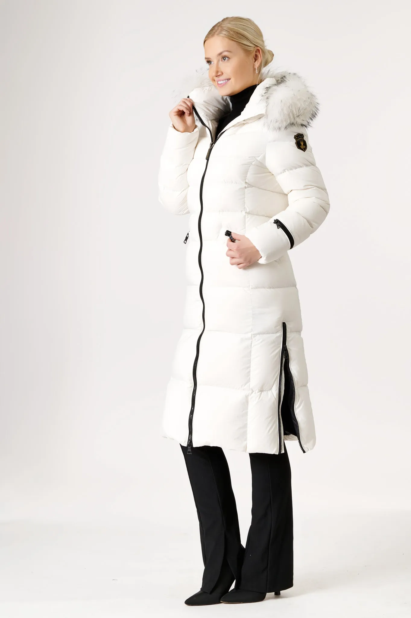 Iclyn Long Down Coat | White