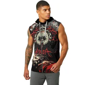 Panda Skull Sleeveless Pullover & Zip Hoodie