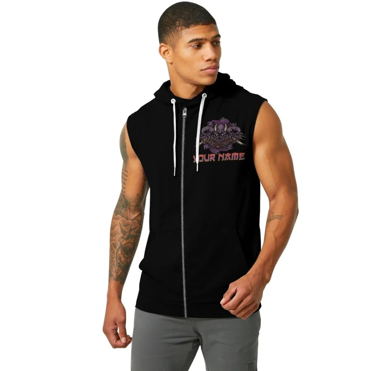 Personlized Deadly Shogun Sleeveless Pullover & Zip Hoodie
