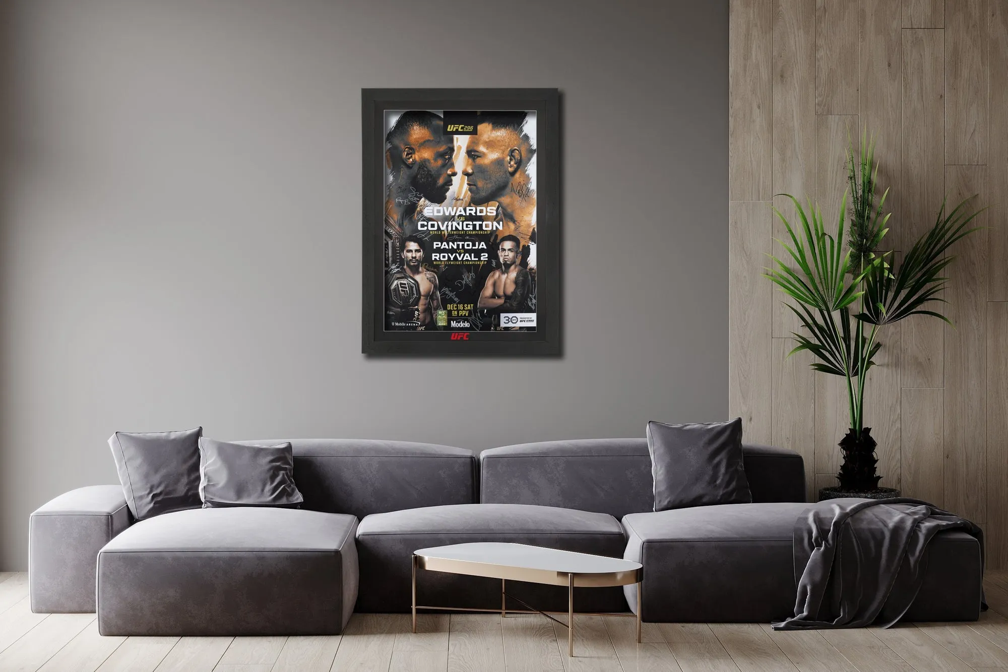 UFC 296: Edwards vs Covington Autographed Event Poster