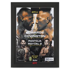 UFC 296: Edwards vs Covington Autographed Event Poster