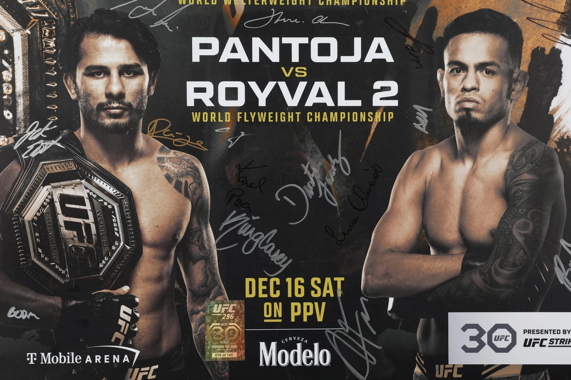 UFC 296: Edwards vs Covington Autographed Event Poster