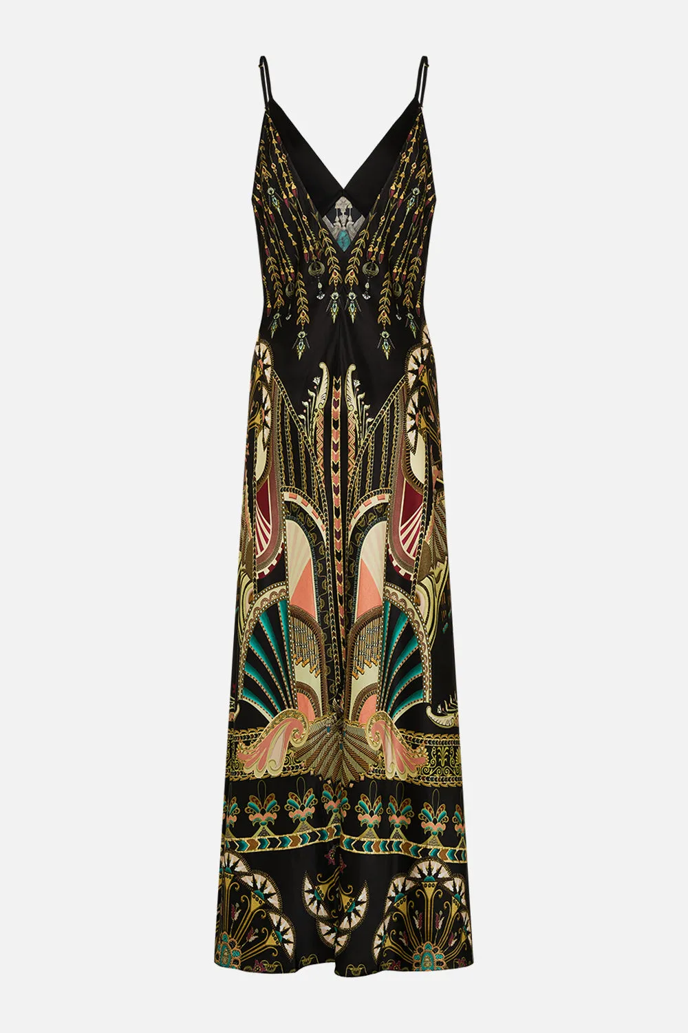 V NECK FULL LENGTH BIAS SLIP DRESS THEY CALLED HER NEFERTARI